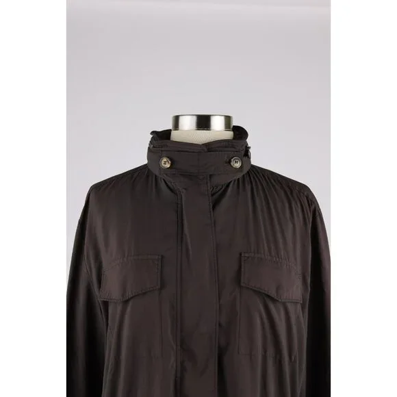 Loro Piana Cashmere Lined Women’s Traveller Parka Jacket SZ 46 Brown